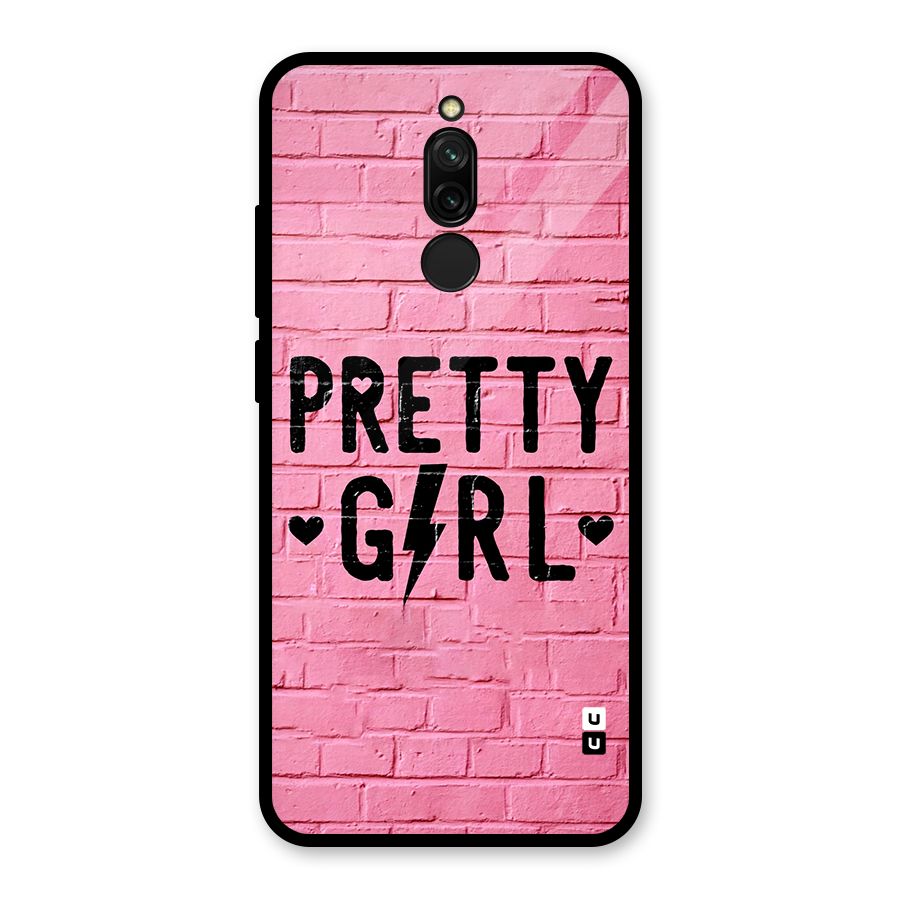 Pretty Girl Wall Glass Back Case for Redmi 8