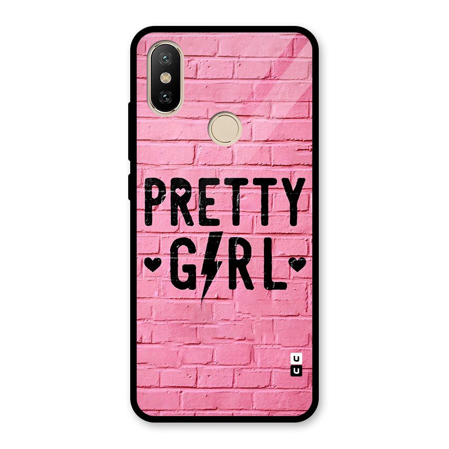 Pretty Girl Wall Glass Back Case for Redmi A2