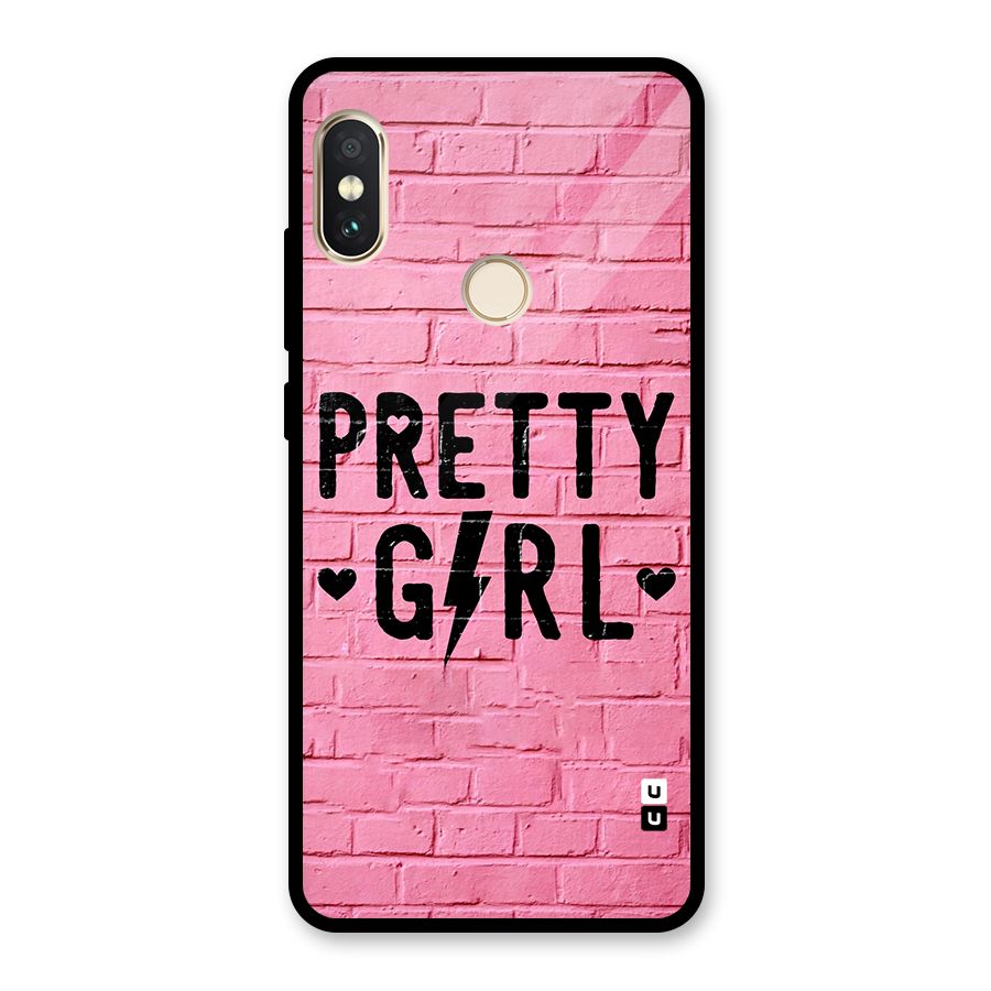 Pretty Girl Wall Glass Back Case for Redmi Note 5 Pro