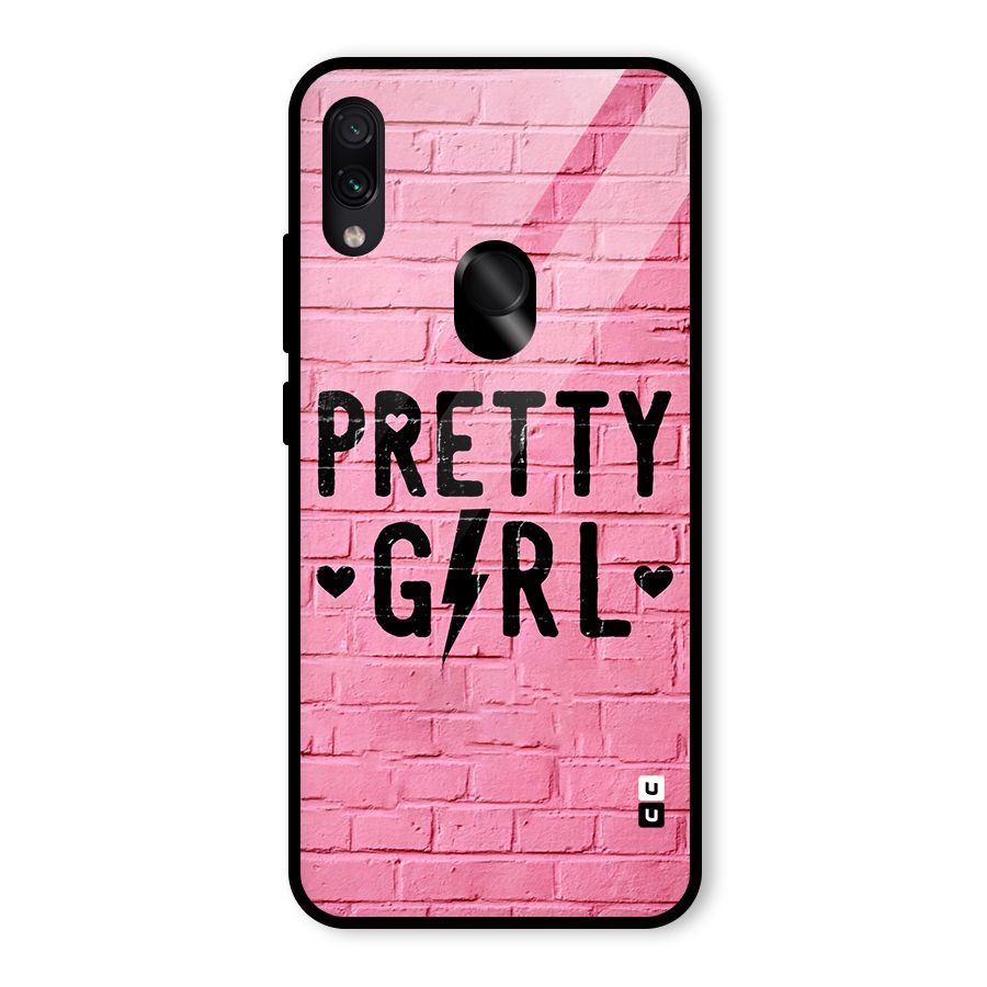 Pretty Girl Wall Glass Back Case for Redmi Note 7 Pro