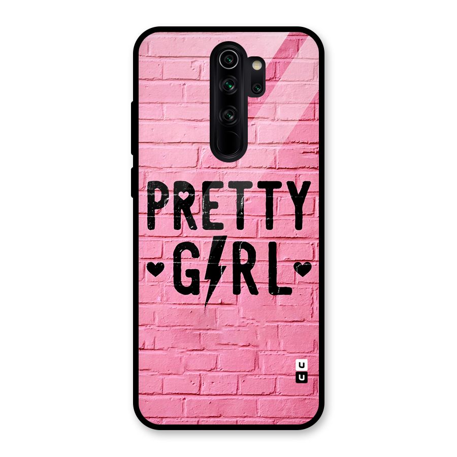 Pretty Girl Wall Glass Back Case for Redmi Note 8 Pro