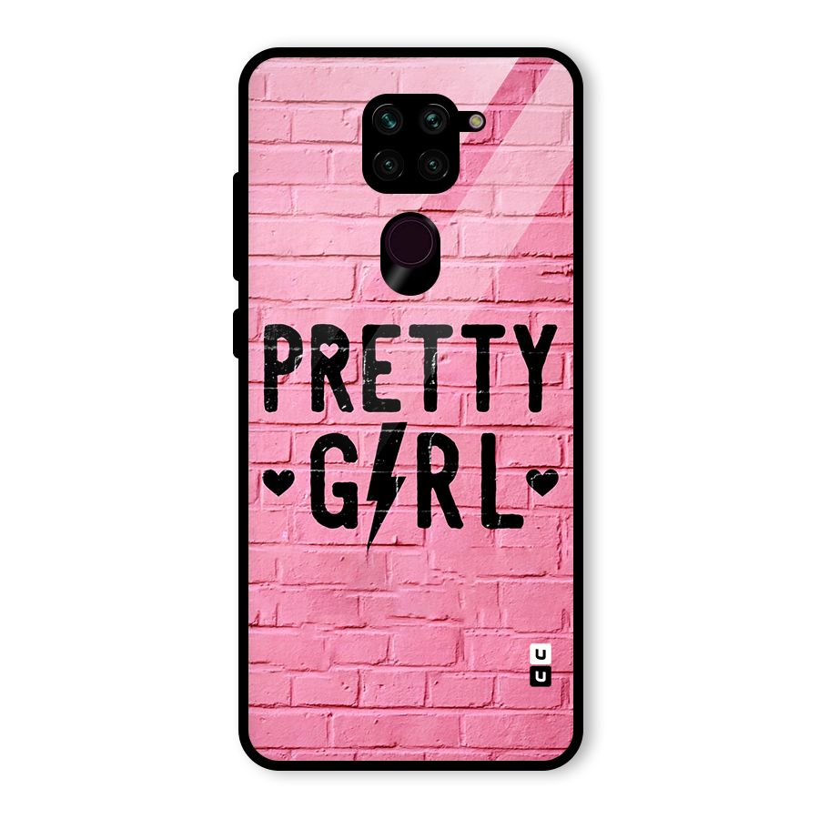 Pretty Girl Wall Glass Back Case for Redmi Note 9