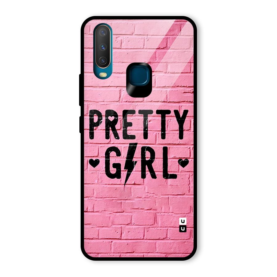 Pretty Girl Wall Glass Back Case for Vivo U10
