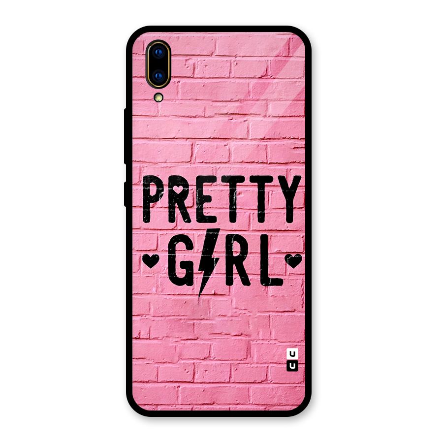 Pretty Girl Wall Glass Back Case for Vivo V11 Pro