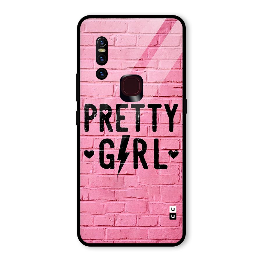 Pretty Girl Wall Glass Back Case for Vivo V15