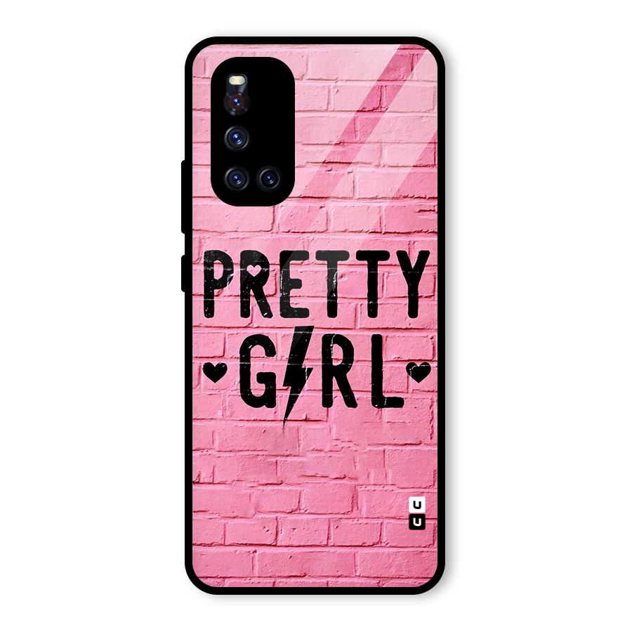 Pretty Girl Wall Glass Back Case for Vivo V19