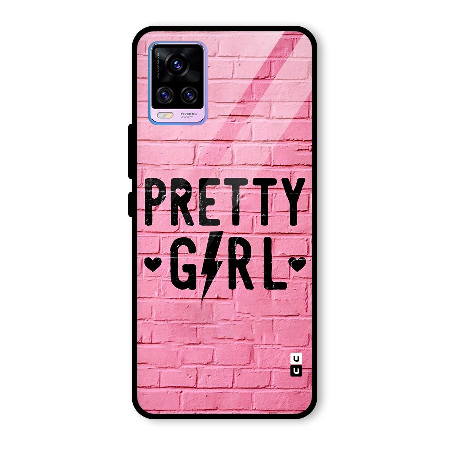 Pretty Girl Wall Glass Back Case for Vivo V20 Pro
