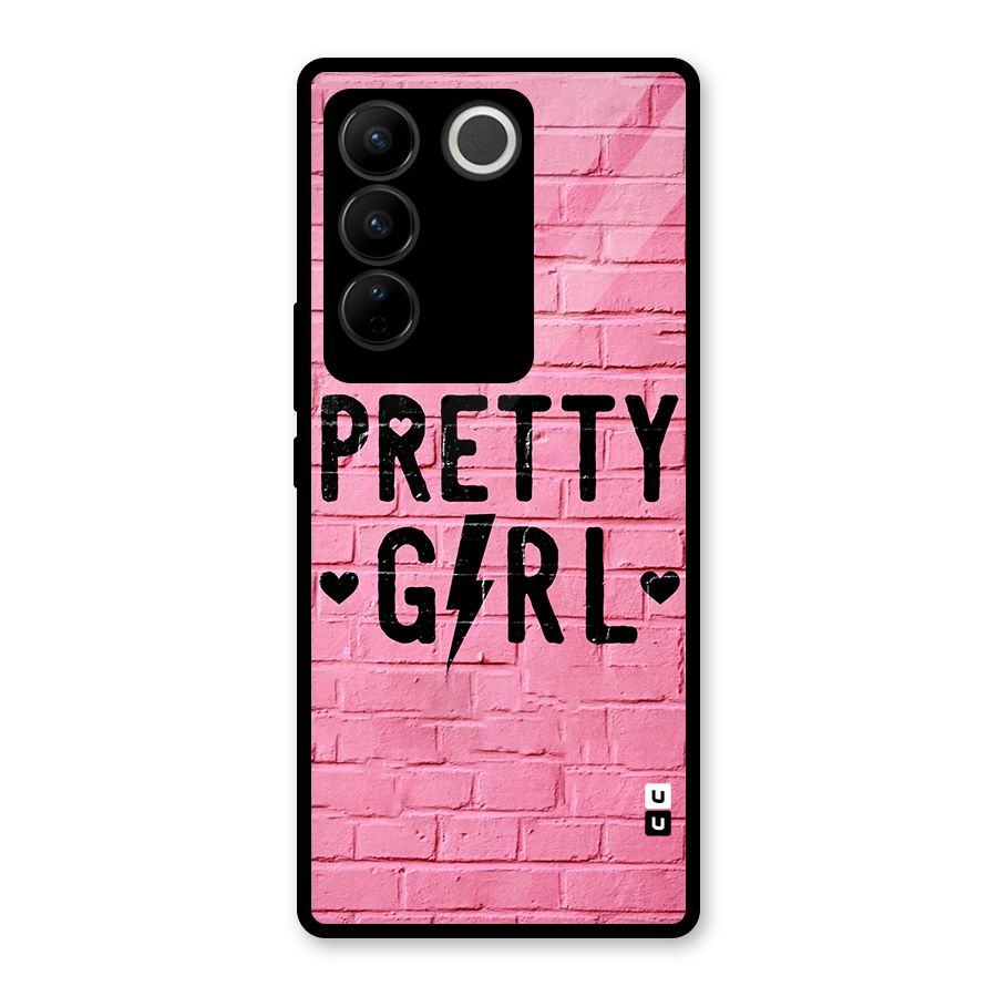 Pretty Girl Wall Glass Back Case for Vivo V27