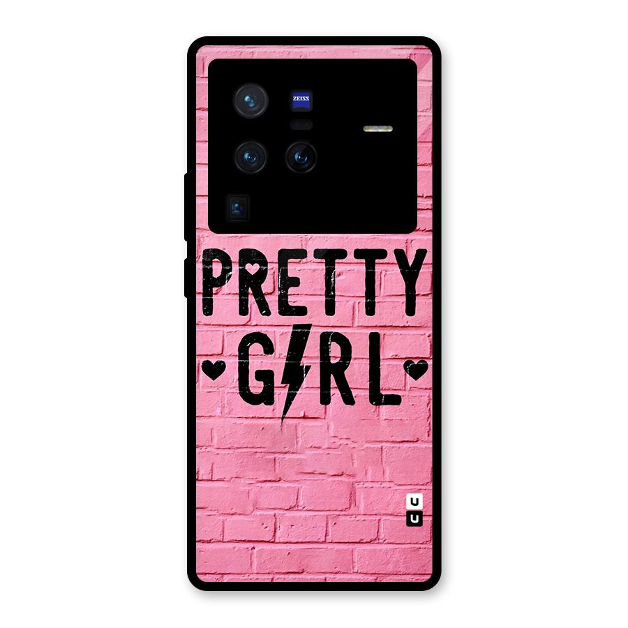 Pretty Girl Wall Glass Back Case for Vivo X80 Pro