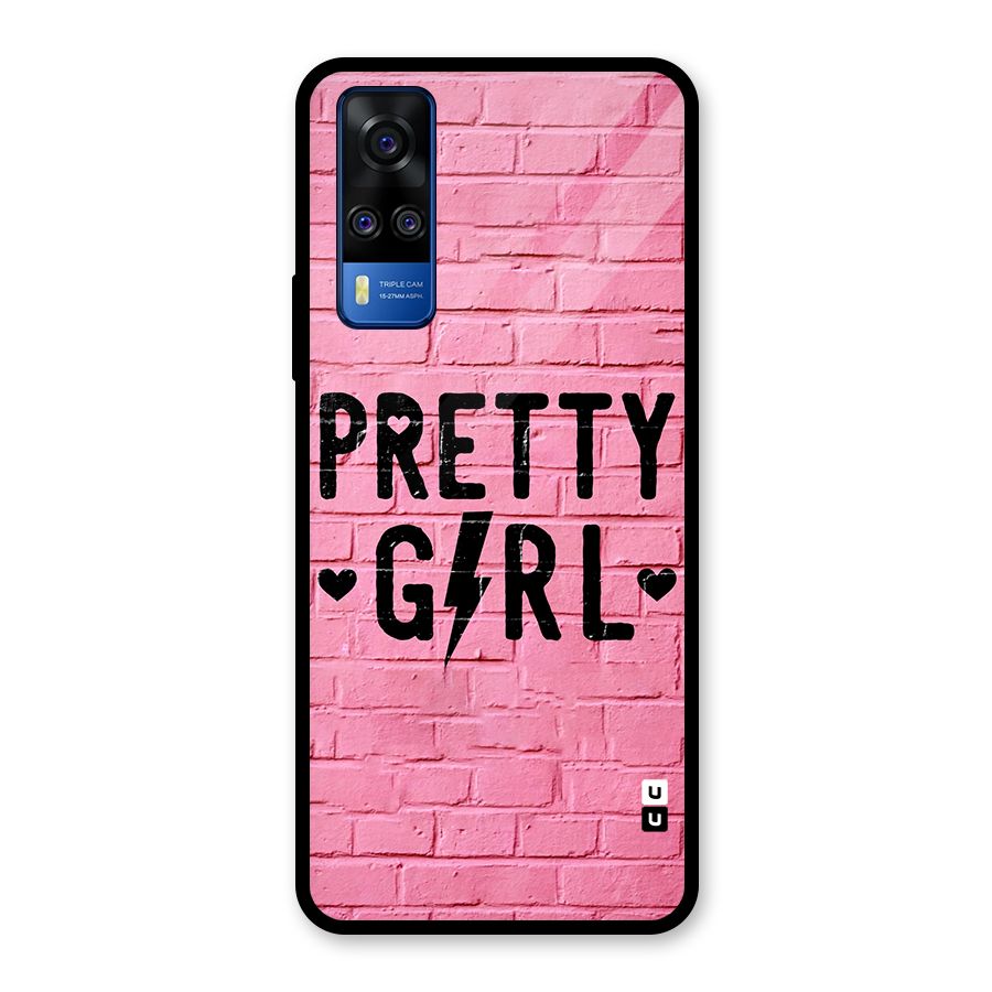 Pretty Girl Wall Glass Back Case for Vivo Y31