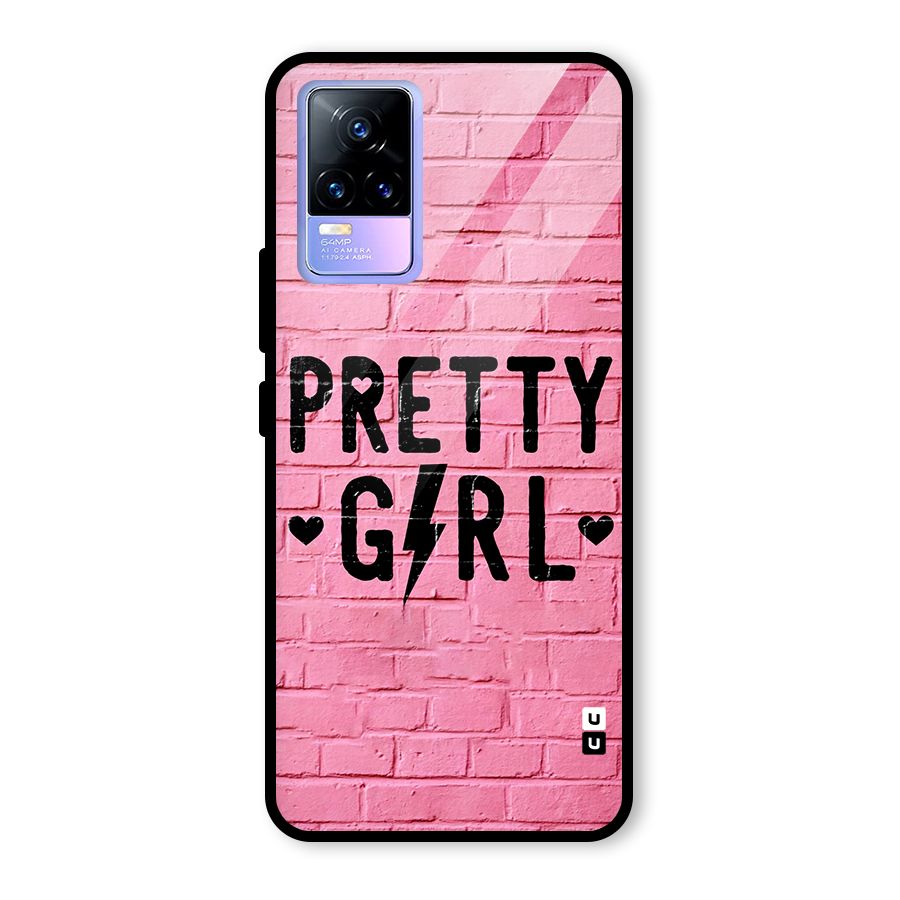 Pretty Girl Wall Glass Back Case for Vivo Y73