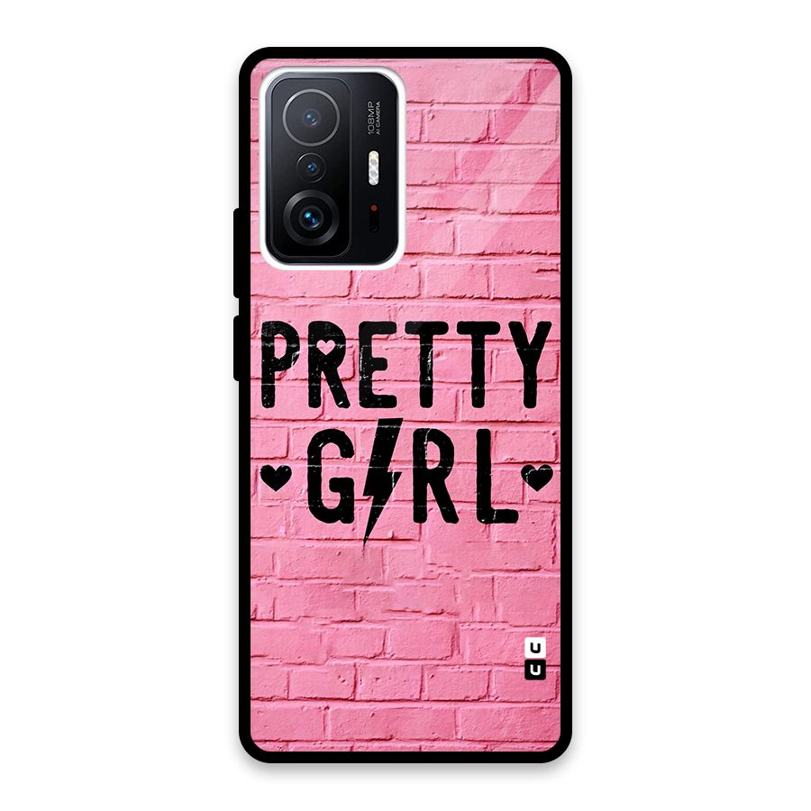 Pretty Girl Wall Glass Back Case for Xiaomi 11T Pro