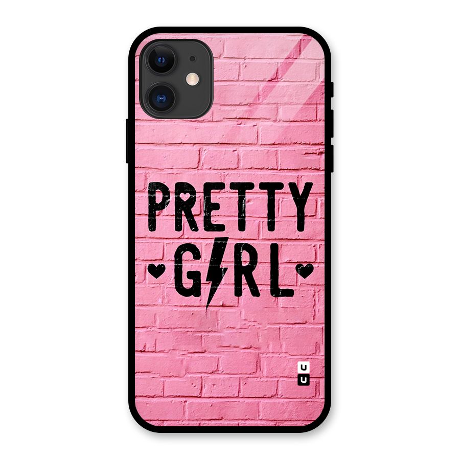 Pretty Girl Wall Glass Back Case for iPhone 11