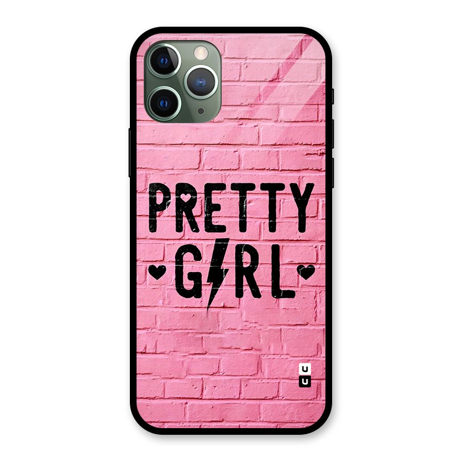 Pretty Girl Wall Glass Back Case for iPhone 11 Pro