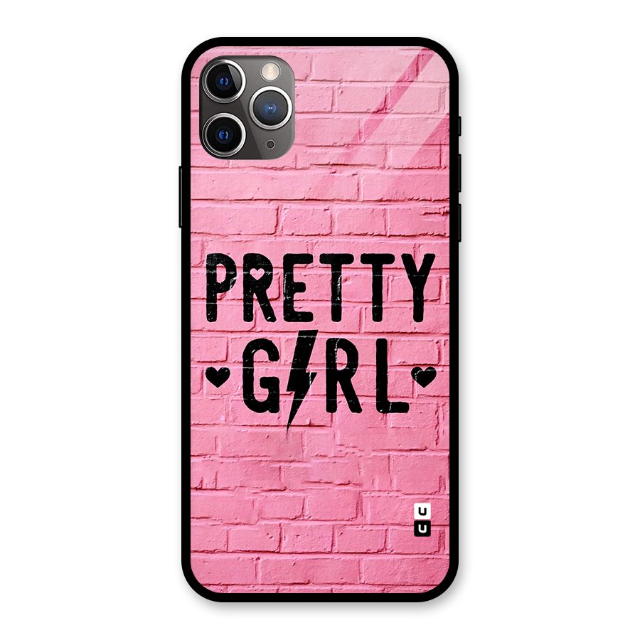 Pretty Girl Wall Glass Back Case for iPhone 11 Pro Max