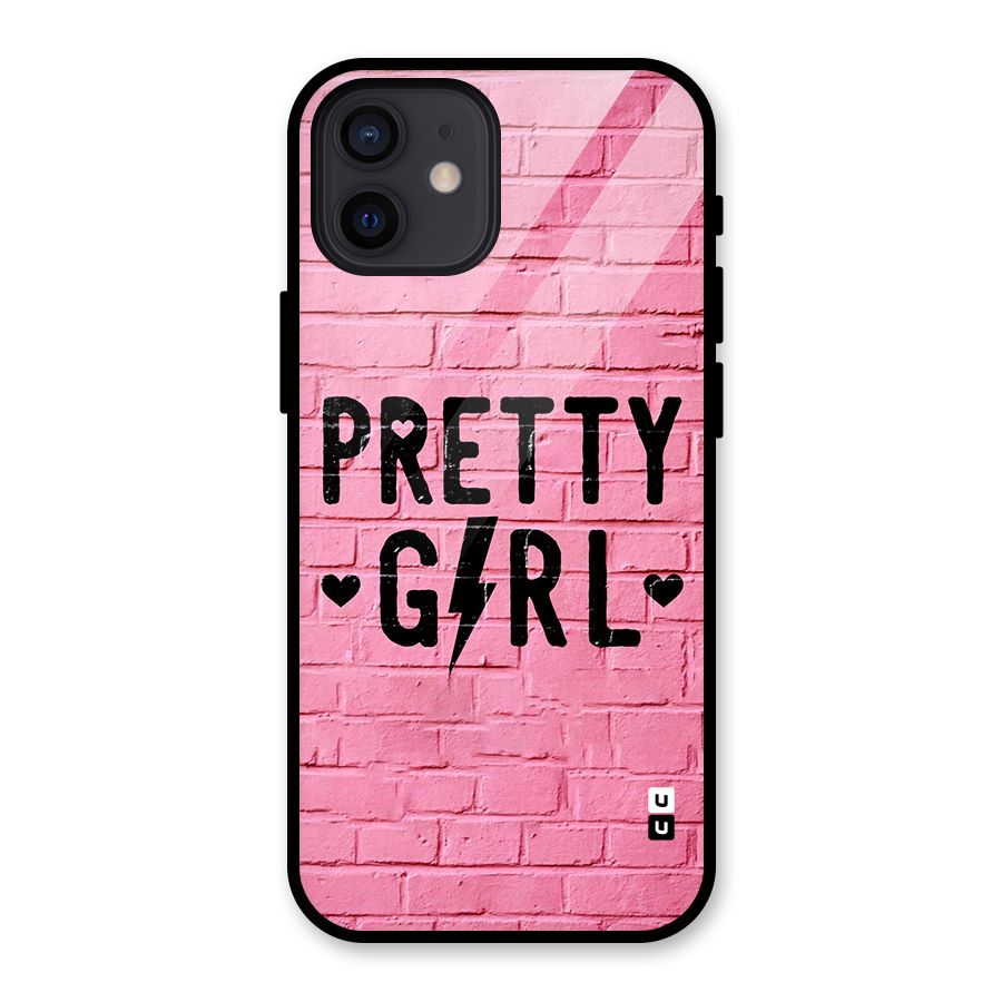 Pretty Girl Wall Glass Back Case for iPhone 12