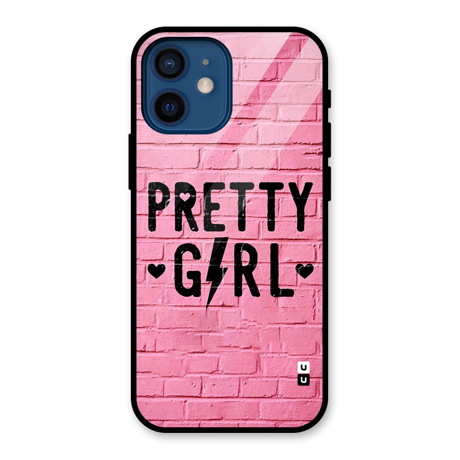 Pretty Girl Wall Glass Back Case for iPhone 12 Mini