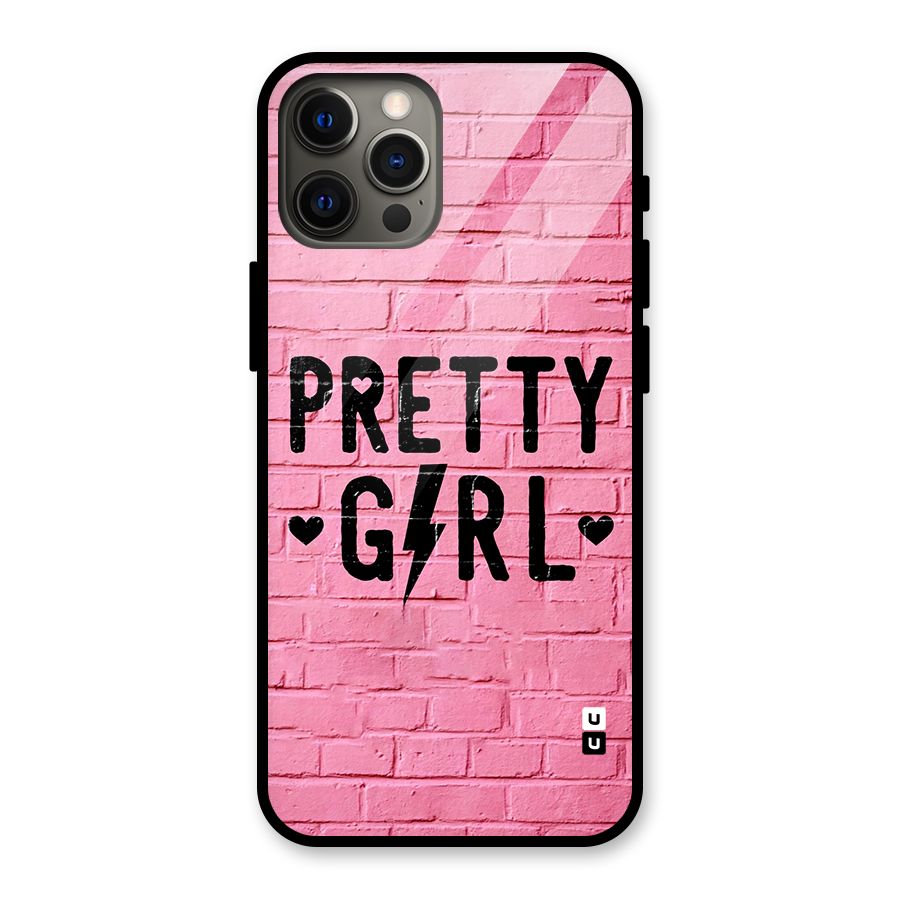 Pretty Girl Wall Glass Back Case for iPhone 12 Pro Max