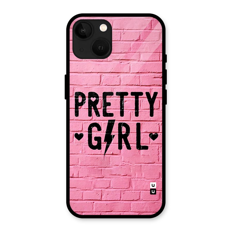 Pretty Girl Wall Glass Back Case for iPhone 13