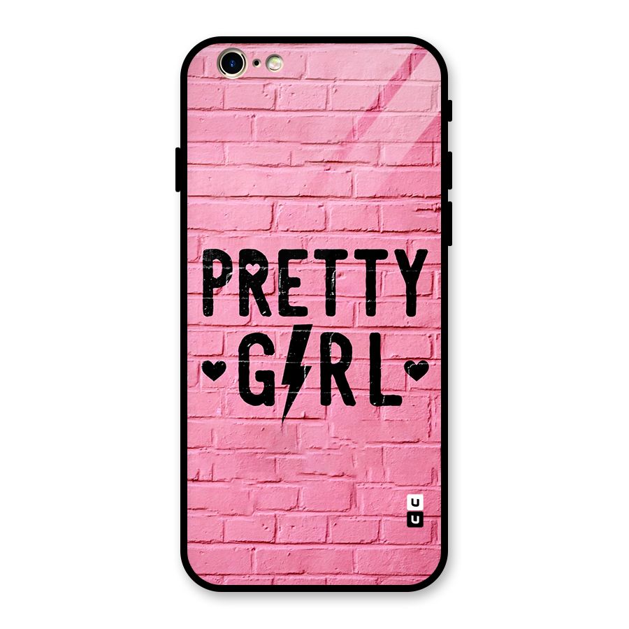 Pretty Girl Wall Glass Back Case for iPhone 6 6S