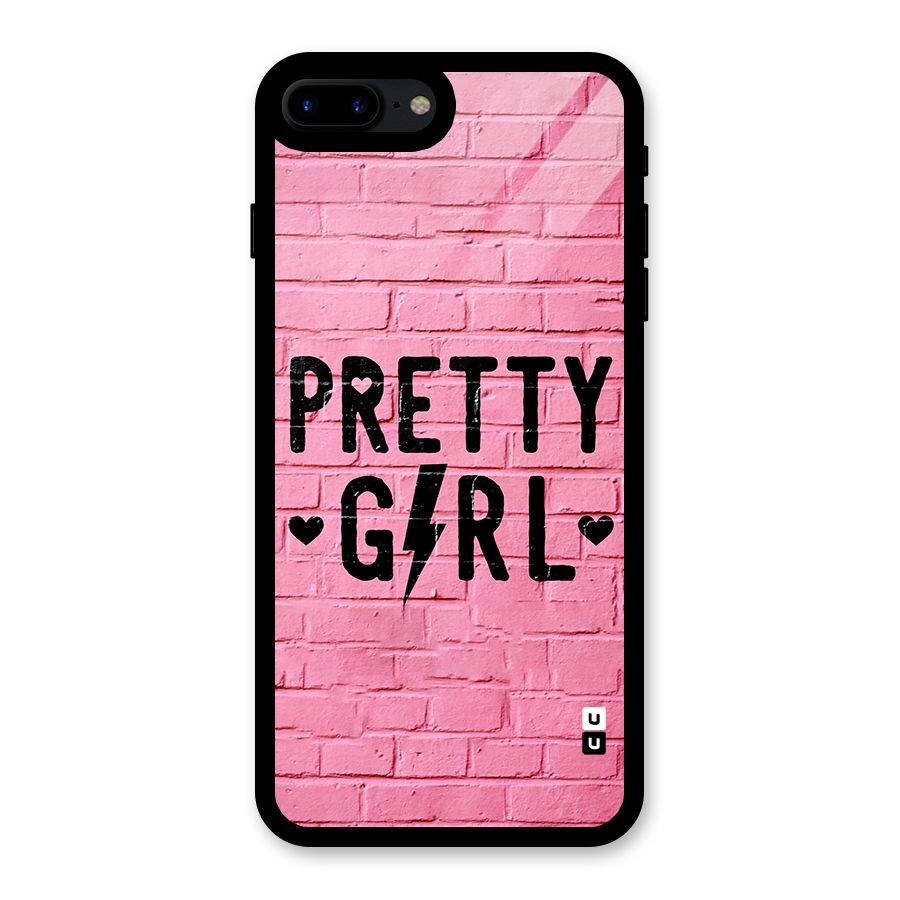 Pretty Girl Wall Glass Back Case for iPhone 8 Plus