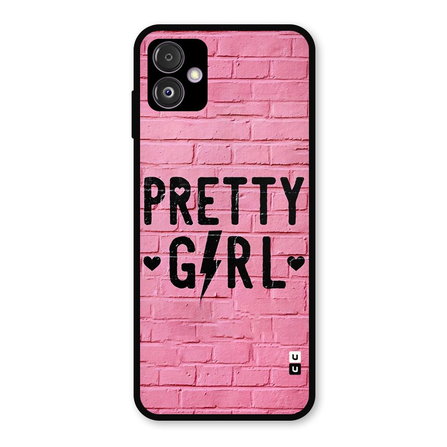 Pretty Girl Wall Metal Back Case for Galaxy F14