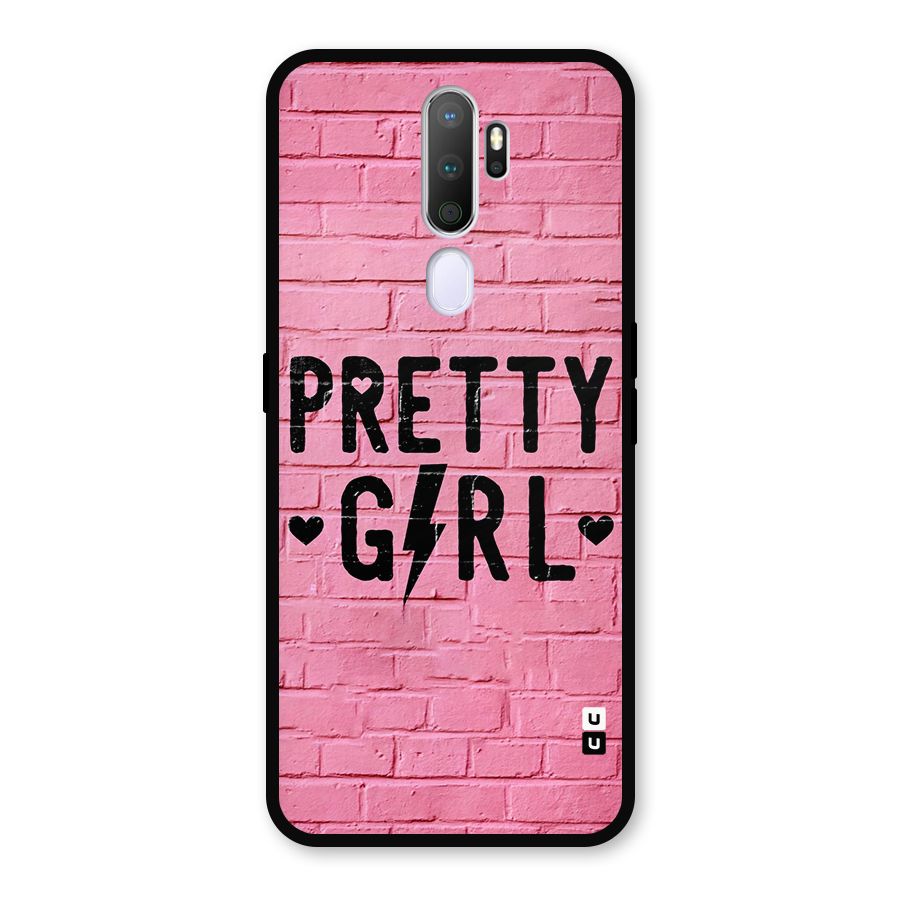 Pretty Girl Wall Metal Back Case for Oppo A9 (2020)