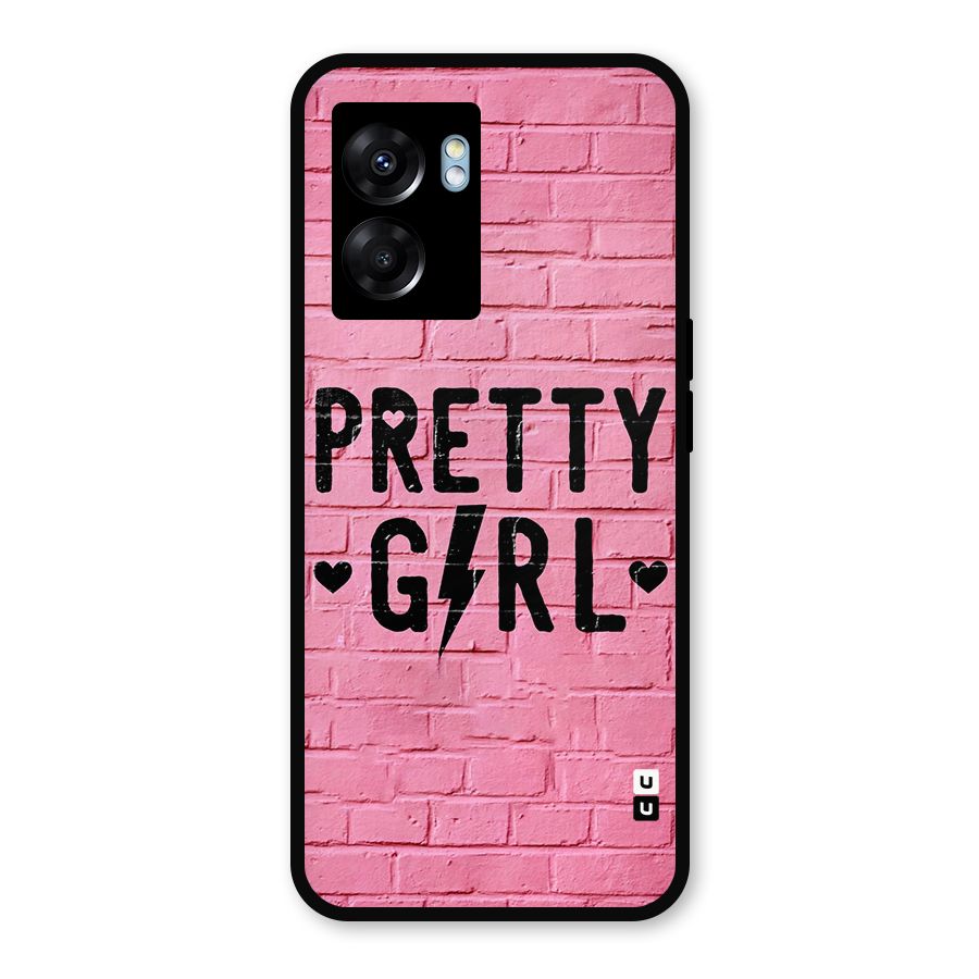 Pretty Girl Wall Metal Back Case for Oppo K10 (5G)