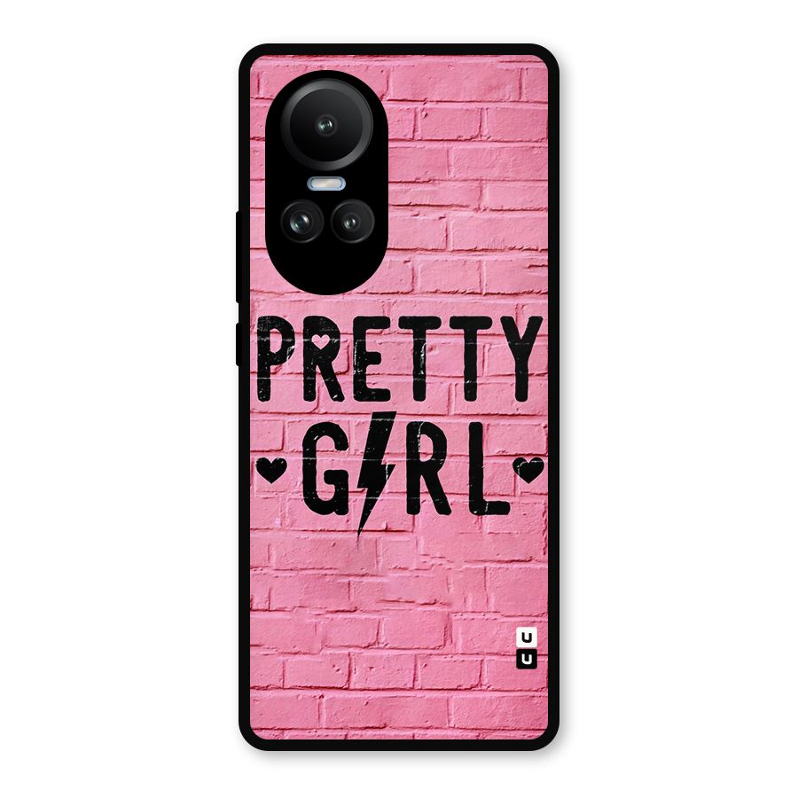 Pretty Girl Wall Metal Back Case for Oppo Reno10 Pro