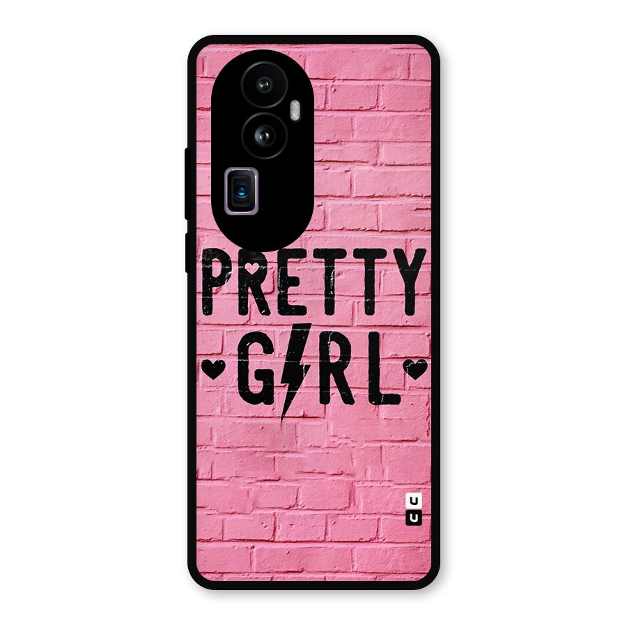 Pretty Girl Wall Metal Back Case for Oppo Reno10 Pro Plus