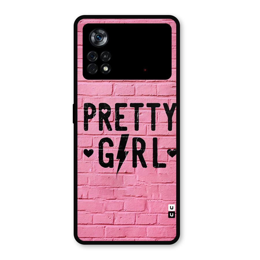Pretty Girl Wall Metal Back Case for Poco X4 Pro 5G