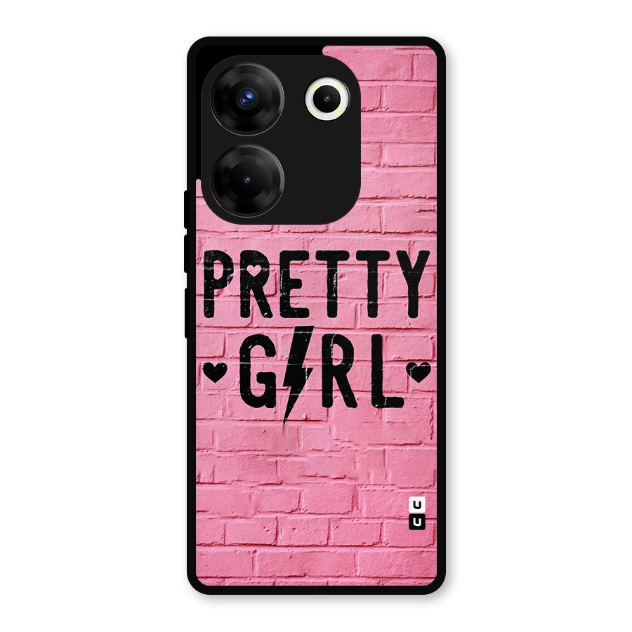 Pretty Girl Wall Metal Back Case for Tecno Camon 20 Pro