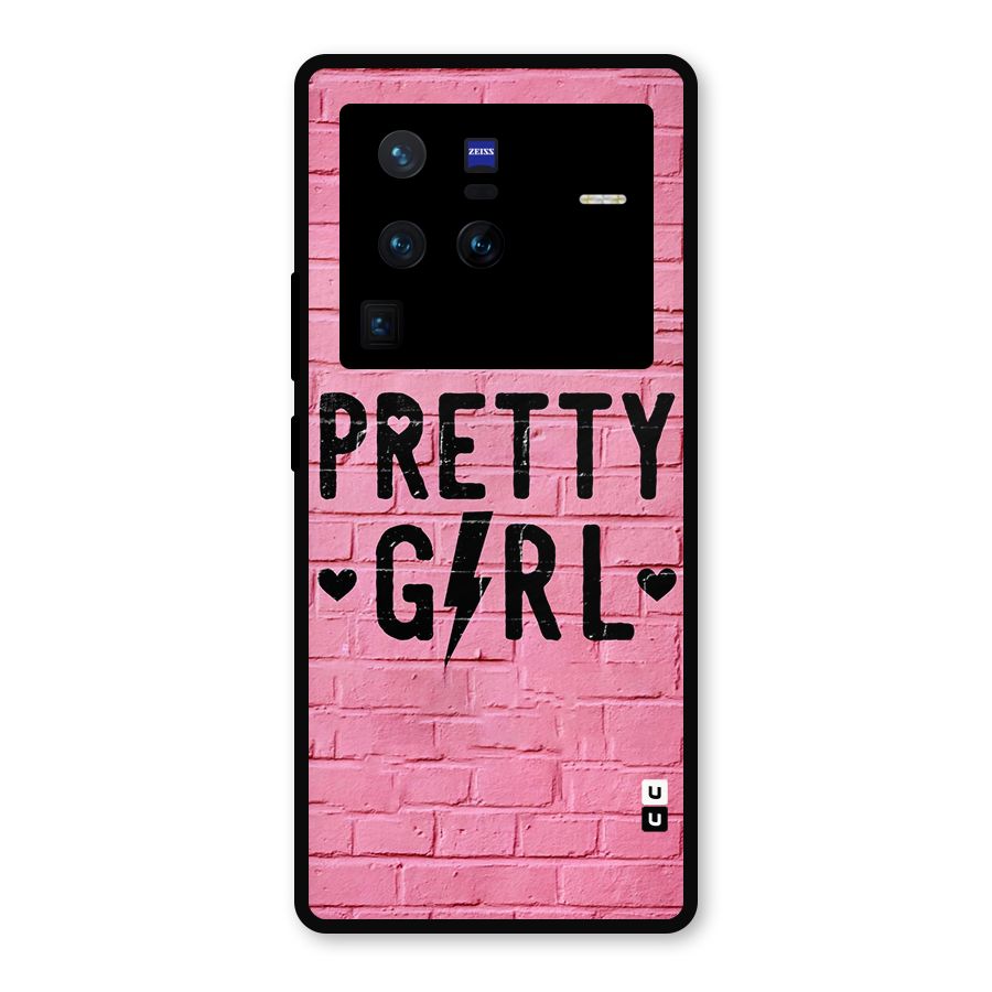 Pretty Girl Wall Metal Back Case for Vivo X80 Pro