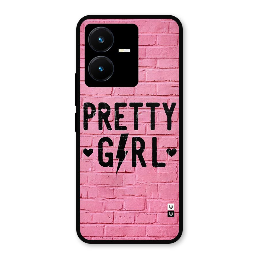 Pretty Girl Wall Metal Back Case for Vivo Y22