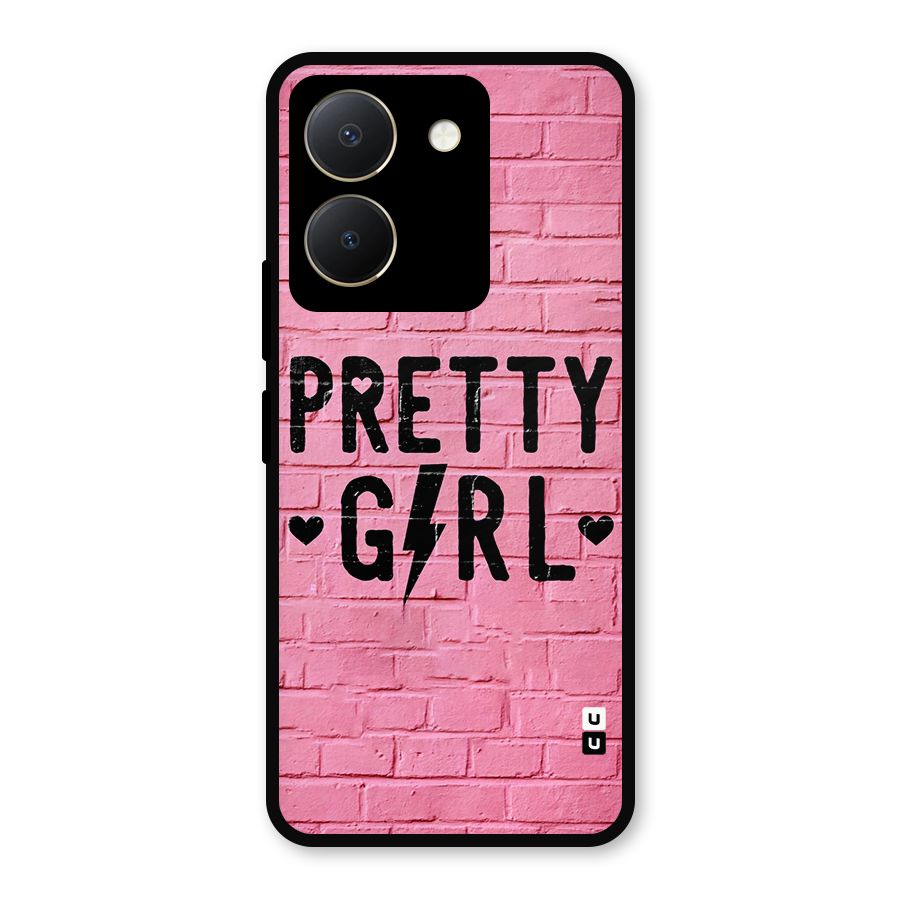 Pretty Girl Wall Metal Back Case for Vivo Y36