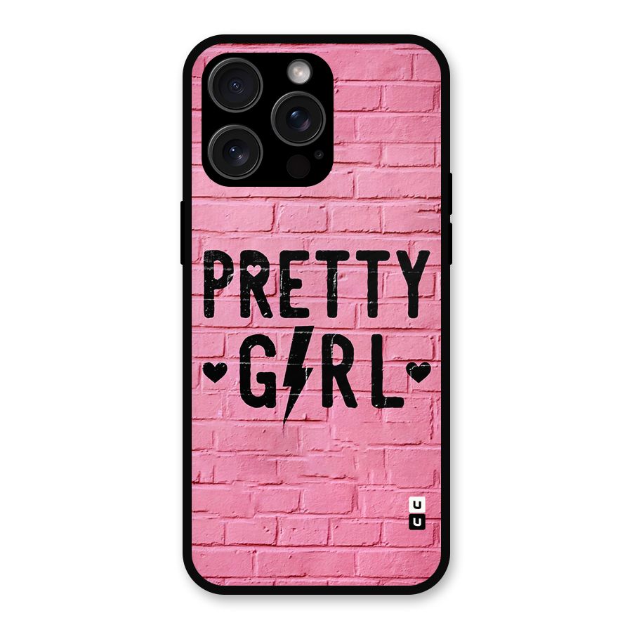 Pretty Girl Wall Metal Back Case for iPhone 15 Pro Max