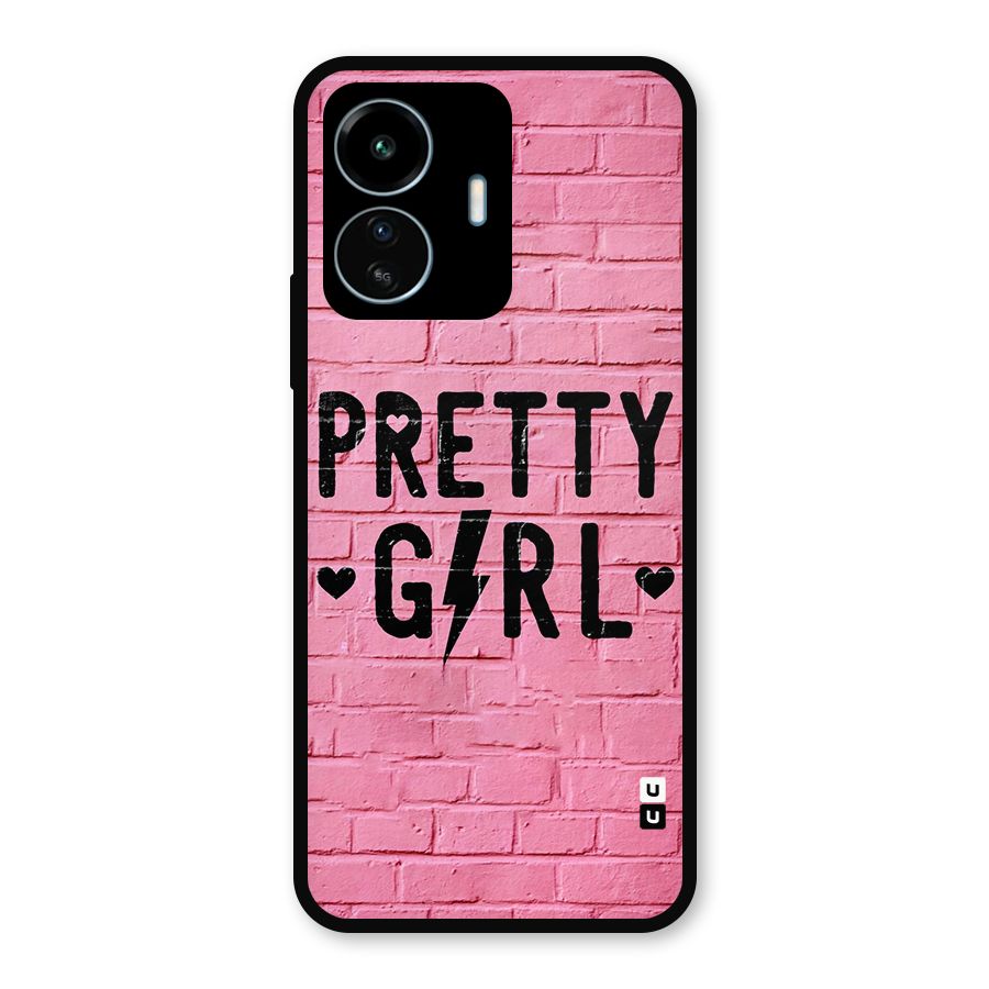 Pretty Girl Wall Metal Back Case for vivo iQOO Z6 Lite 5G