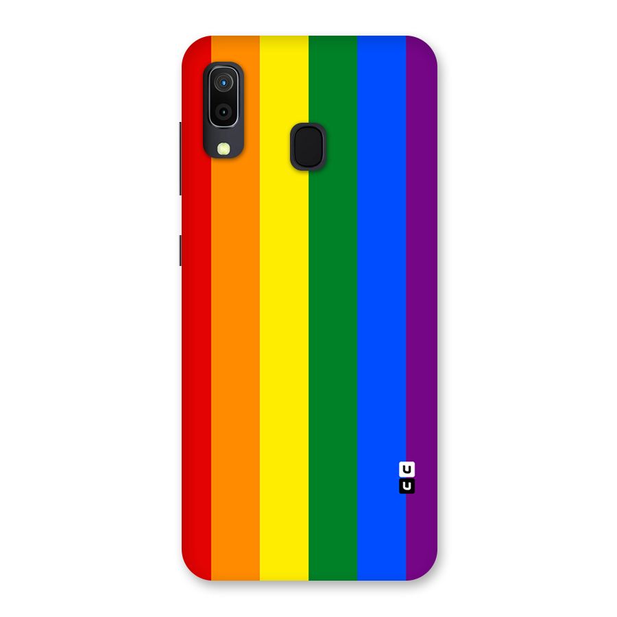 Pride Rainbow Stripes Back Case for Galaxy A20