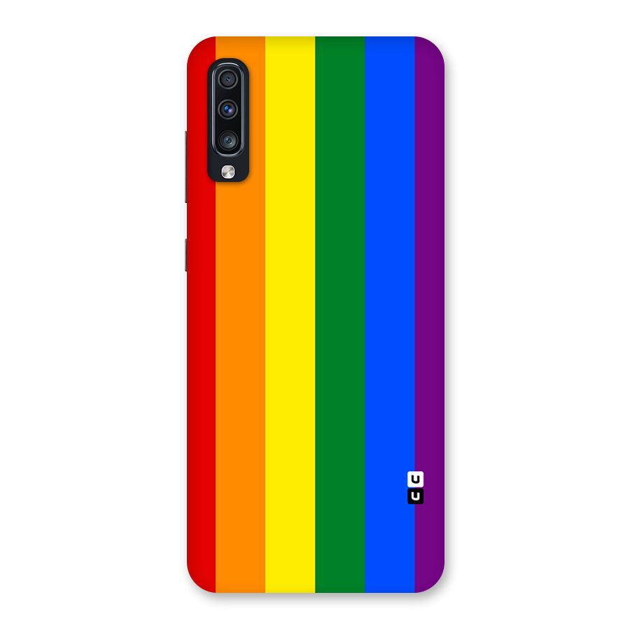 Pride Rainbow Stripes Back Case for Galaxy A70