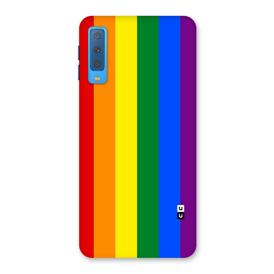 Pride Rainbow Stripes Back Case for Galaxy A7 (2018)