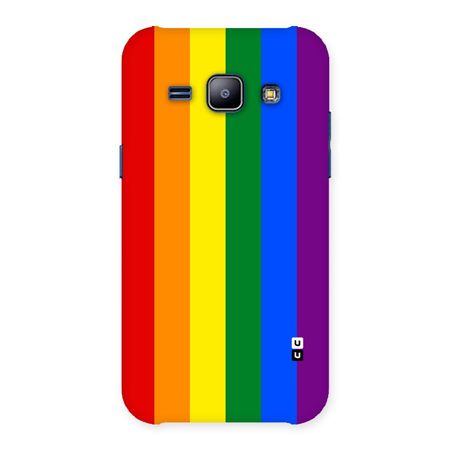 Pride Rainbow Stripes Back Case for Galaxy J1