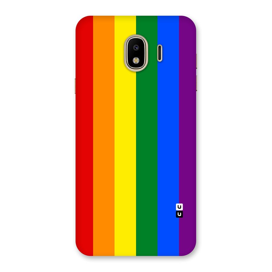 Pride Rainbow Stripes Back Case for Galaxy J4