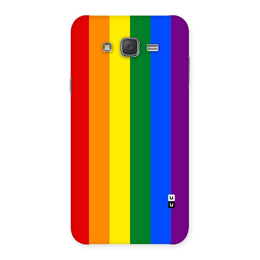 Pride Rainbow Stripes Back Case for Galaxy J7