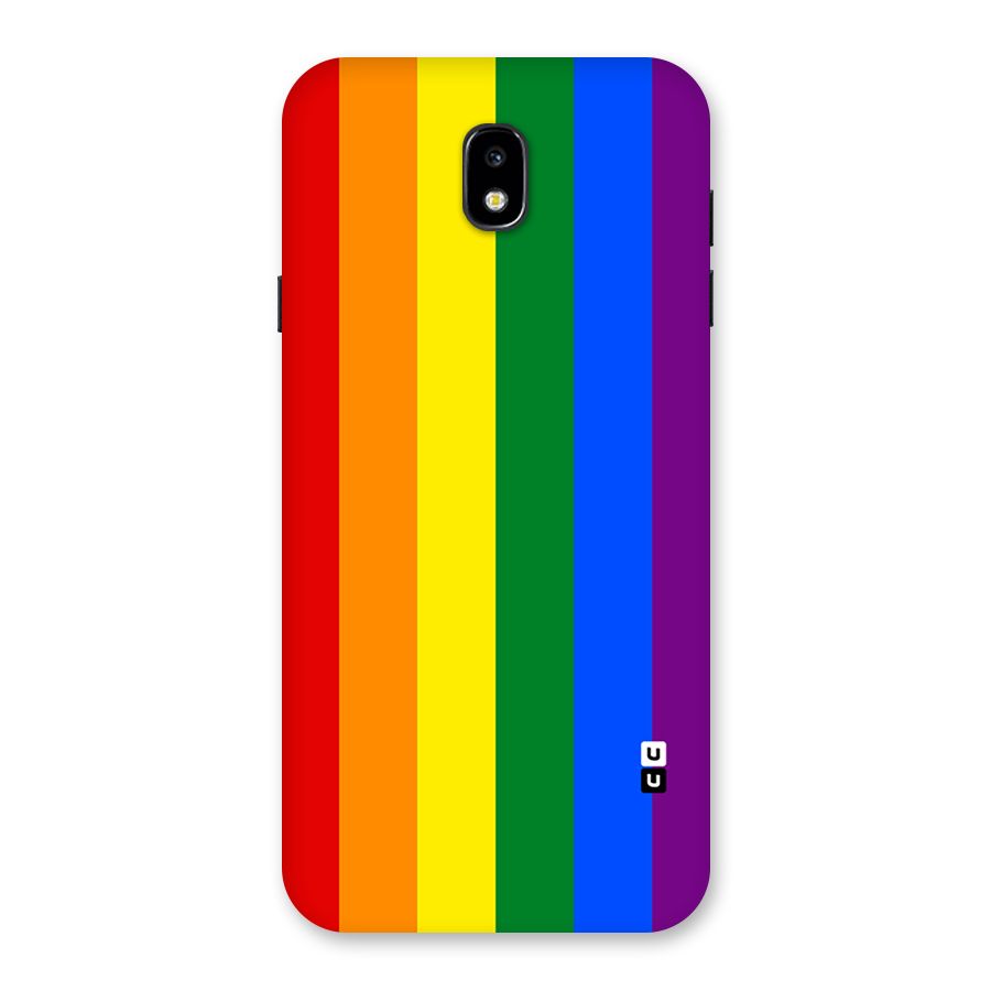 Pride Rainbow Stripes Back Case for Galaxy J7 Pro