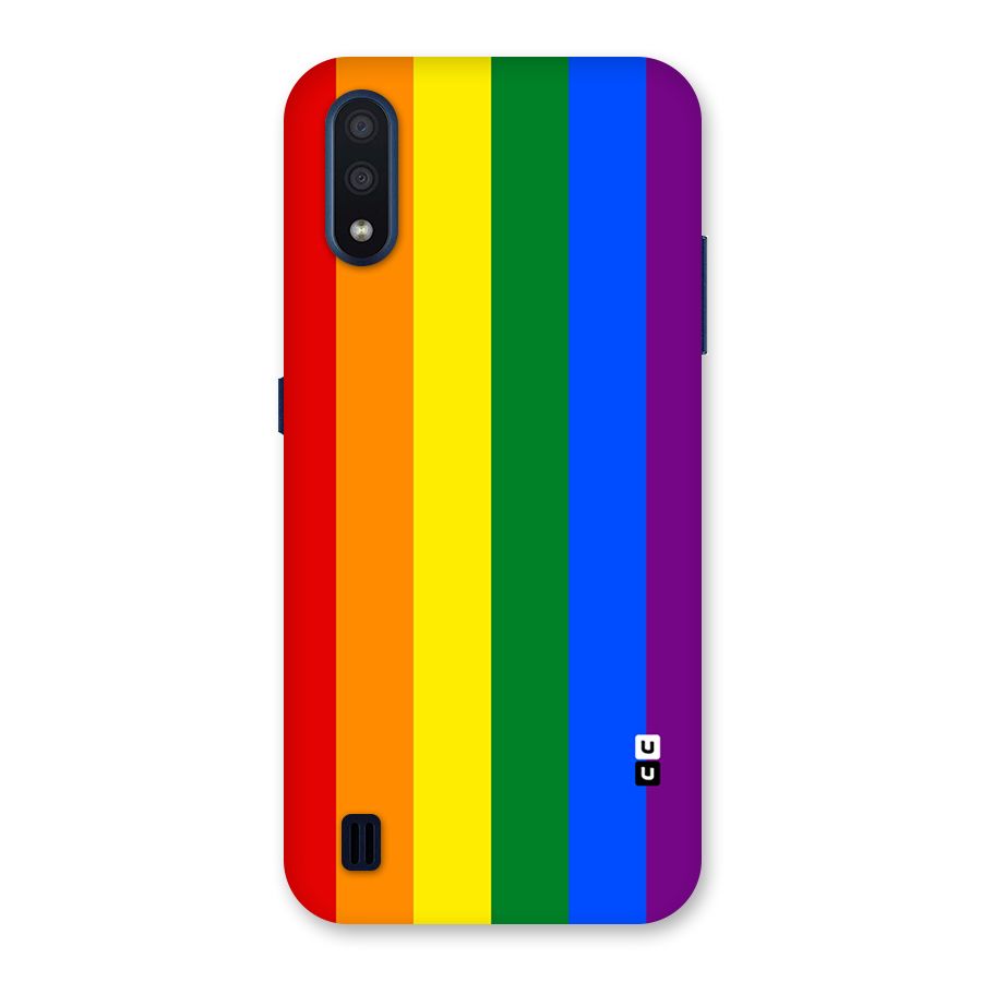 Pride Rainbow Stripes Back Case for Galaxy M01