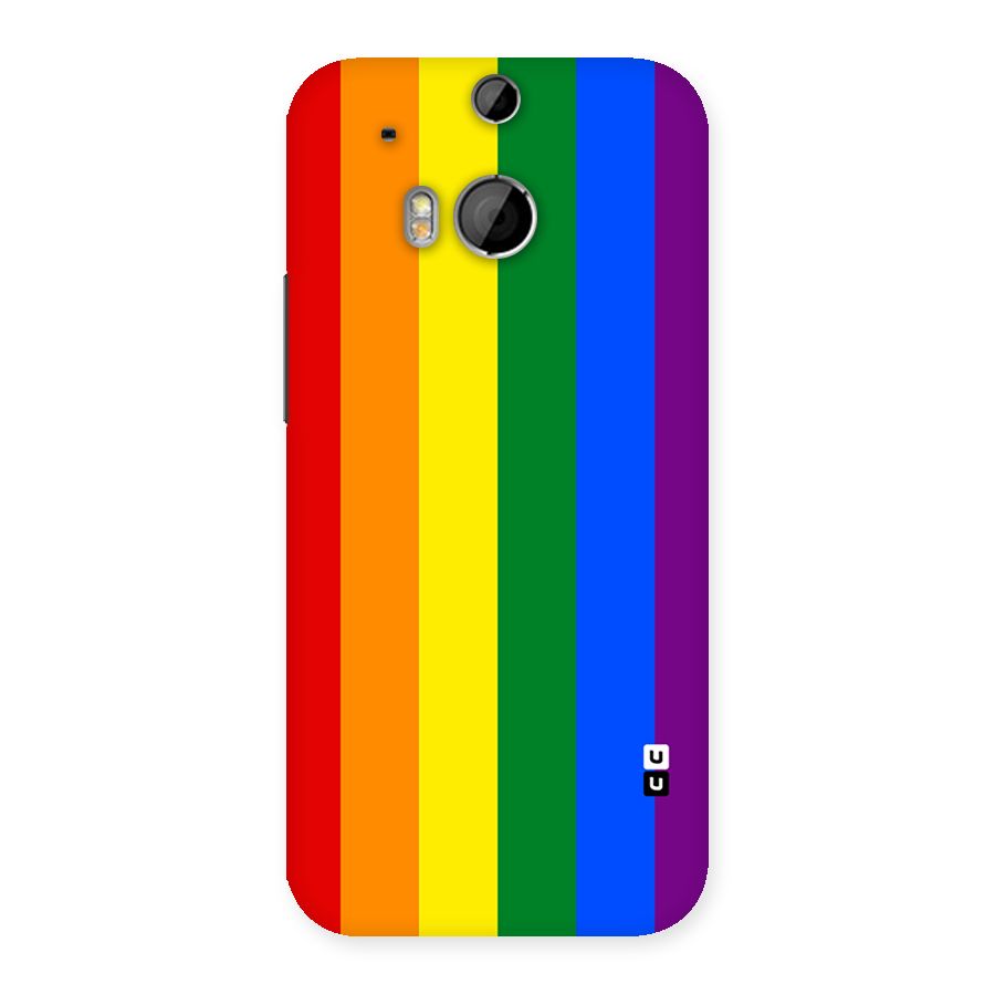Pride Rainbow Stripes Back Case for HTC One M8
