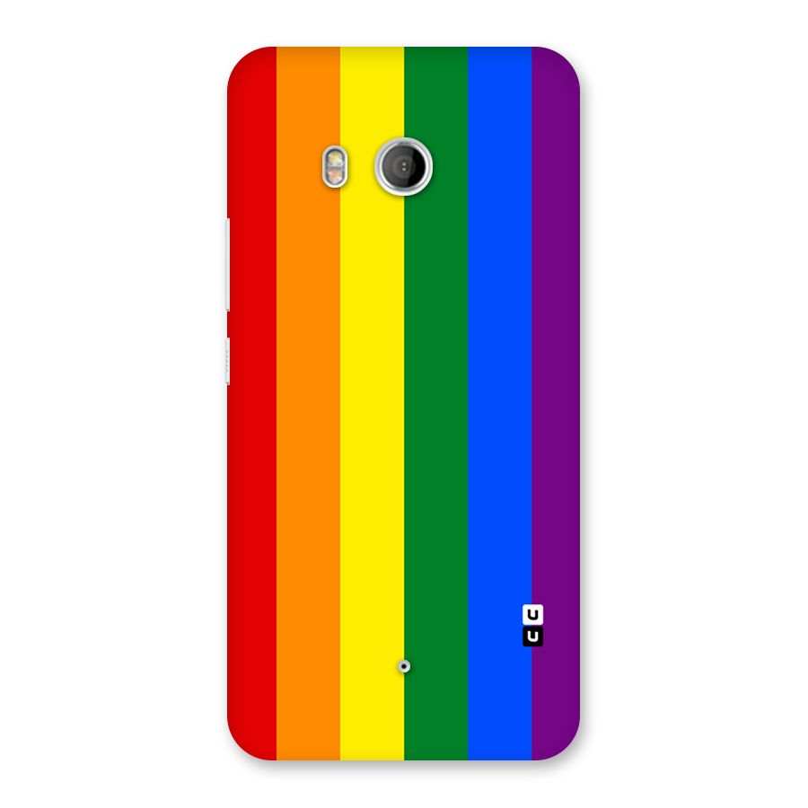 Pride Rainbow Stripes Back Case for HTC U11