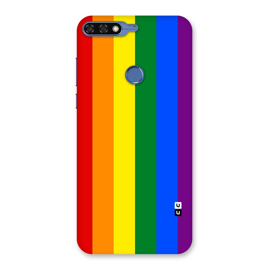 Pride Rainbow Stripes Back Case for Honor 7C