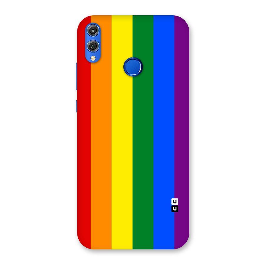 Pride Rainbow Stripes Back Case for Honor 8X