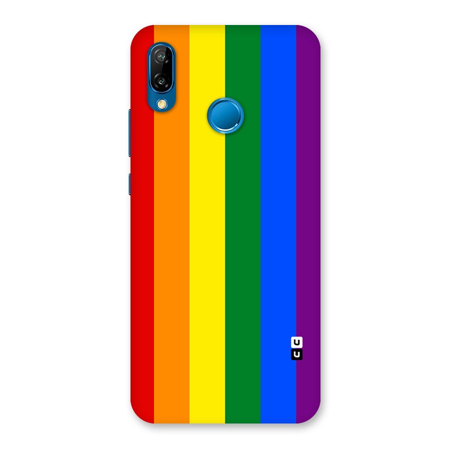 Pride Rainbow Stripes Back Case for Huawei P20 Lite